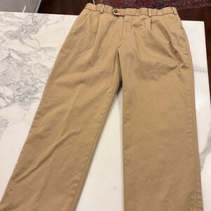Brooks Brothers 1818 Madison style khaki pants. 100% cotton. Side/back pockets.